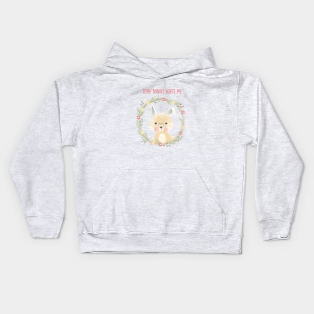 Cute bunny Kids Hoodie by tfinn